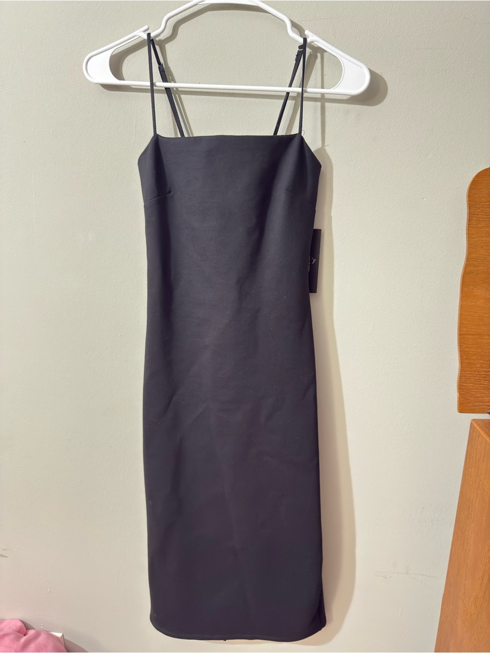 Lulu's Black Spaghetti-Strap Midi Dress